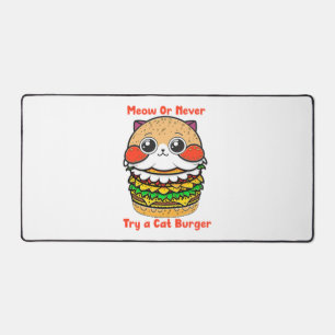 Cat Burger Desk Mat