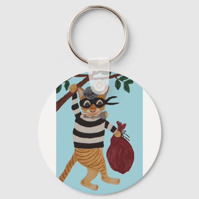 Cat Burglar Key Ring (Front)
