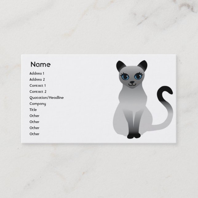 Cat - Business Card (Front)