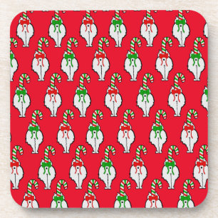 Cat Butt Christmas Coaster