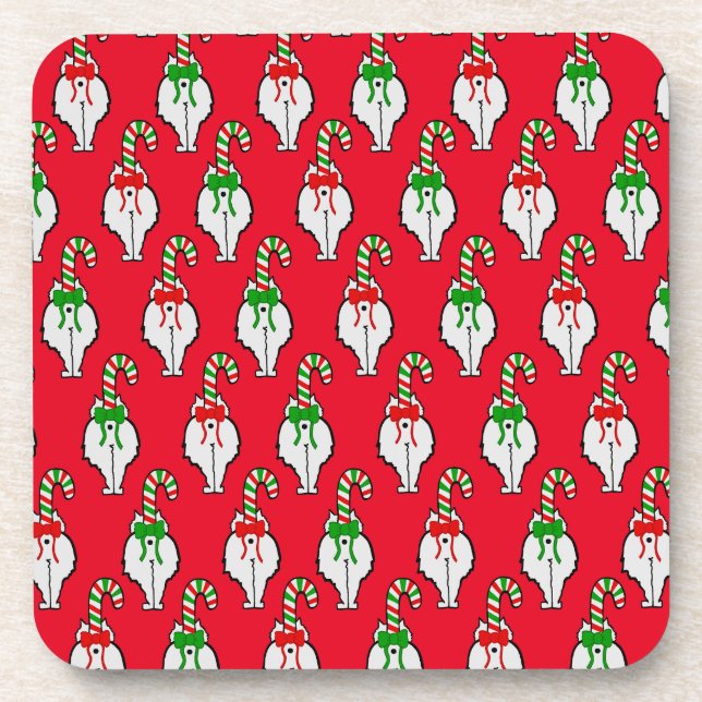 Cat Butt Christmas Coaster (Front)