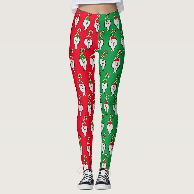 Cat Butt Christmas Leggings (Front)