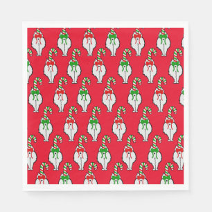 Cat Butt Christmas Napkin