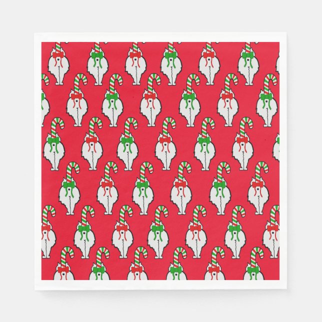 Cat Butt Christmas Napkin (Front)