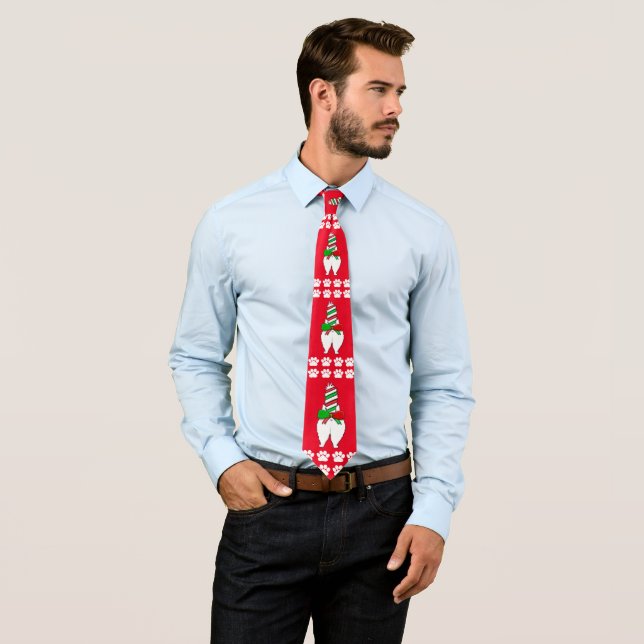 Cat Butt Christmas Tie (In Situ)
