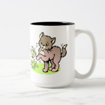 Cat & Butterfly Childrens Mug