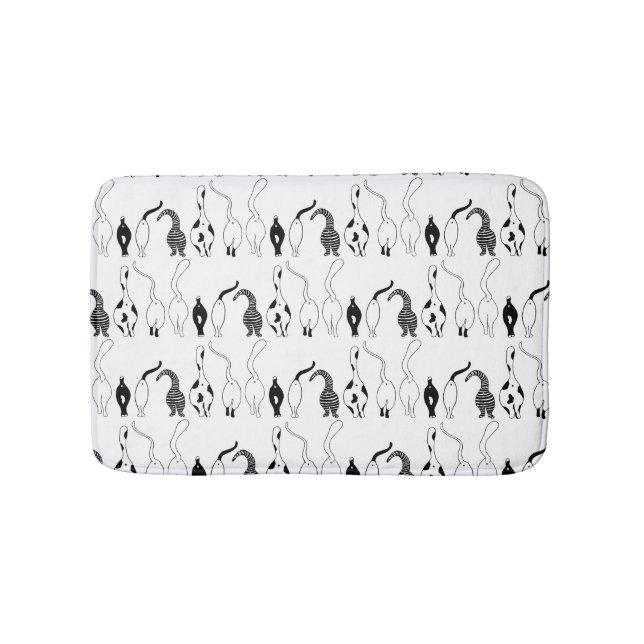 Cat Butts Pattern Bath Mat (Front)