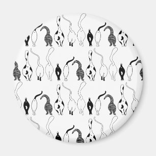 Cat Butts Pattern Magnet