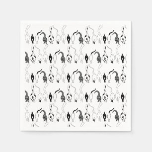 Cat Butts Pattern Napkin
