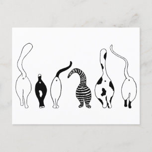 Cat Butts Postcard
