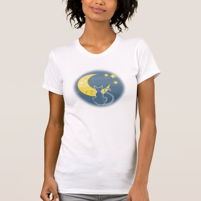Cat by night T-Shirt (Front)
