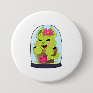Cat Cactus 7.5 Cm Round Badge