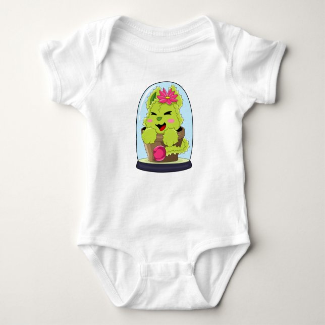 Cat Cactus Baby Bodysuit (Front)