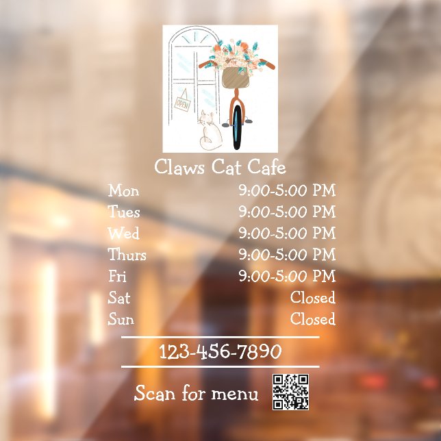 Cat Cafe Coffee Shop Open Hours (Sheet 2)