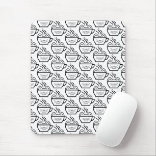 Cat Cafe pattern Mouse Pad