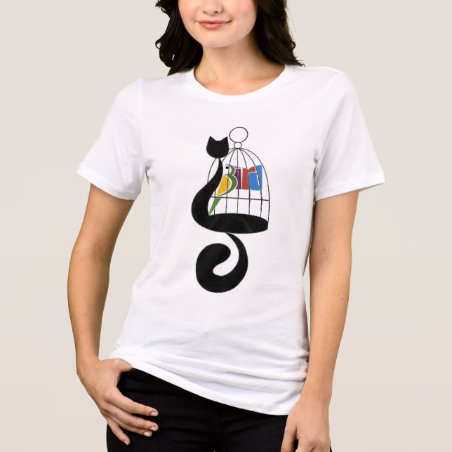 cat cage T-Shirt Tri-Blend Shirt (Front)