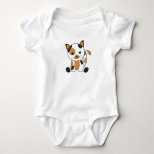 Cat Calico Tri-colour Kittens Cute Cats Baby Bodysuit
