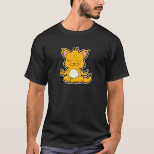 Cat Calmcat Yoga Animal Position Vintage Frequency T-Shirt