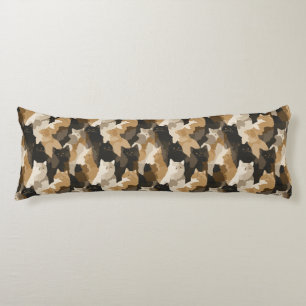 Cat Camouflage Botanical Diy Décor Tropical Travel Body Cushion