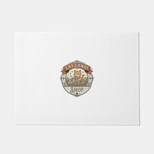 Cat Candy Shop Cat Candy Shop Cat Vintage Vector A Doormat