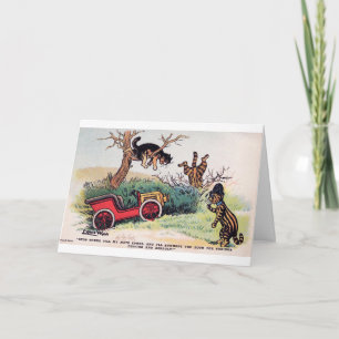 Cat Car Crash, Louis Wain Card