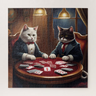 cat card game AI art puzzle