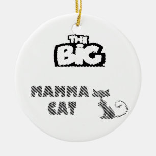 Cat cards black and white design ceramic ornament