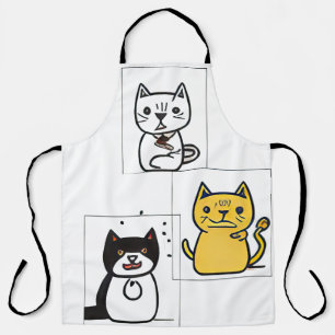 Cat cartoon apron