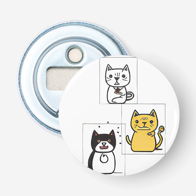 Cat cartoon bottle opener (Front)