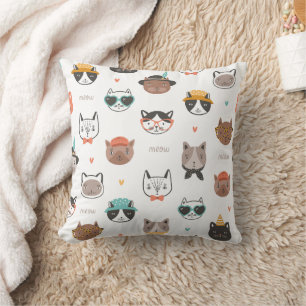 Cat Cartoon Pattern   Cushion