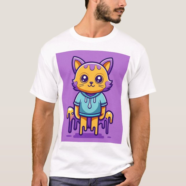 cat cartoon T-Shirt (Front)