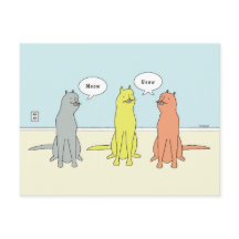 Cat Cartoon With Funny Cats' "Meow" And "Usow"