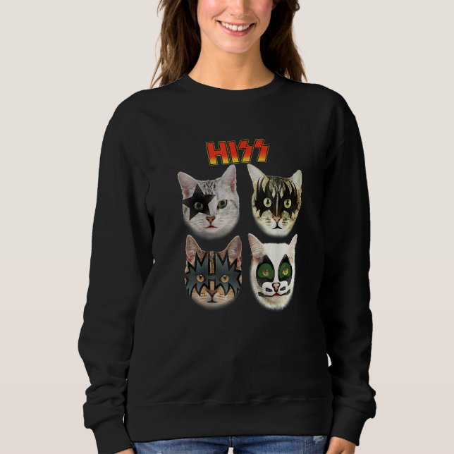 Cat Cat  Cat Hiss Cat Owner Cat Humor Sweatshirt (Front)