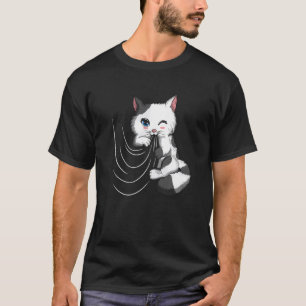 Cat Cat Cuddles With Duvet Plays With Curtain T-Shirt