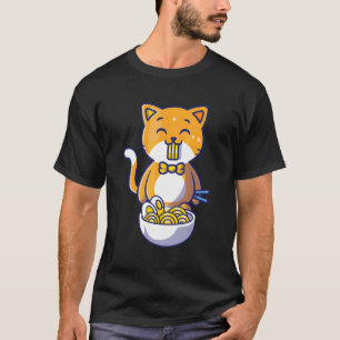 Cat  Cat Eating Spaghetti  Cat Quotes T-Shirt
