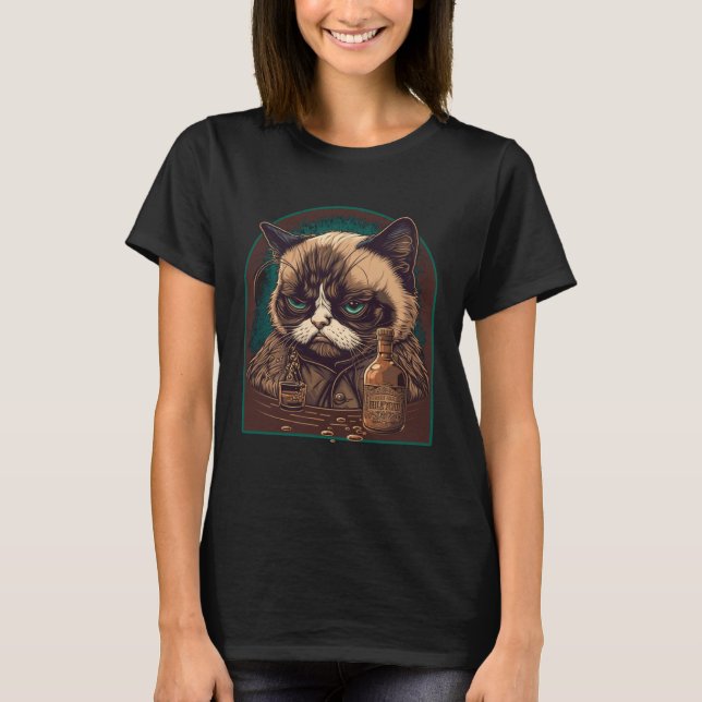 cat cat  kittens angry cat T-Shirt (Front)