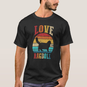 Cat Cat Moms Kitten Daddy Retro Love Ragdoll Prem T-Shirt