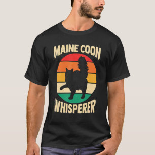 Cat Cat Mum Dad Fur Parent Maine Coon Whisper T-Shirt
