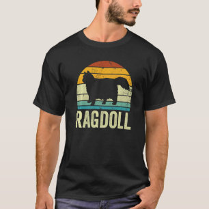 Cat Cat Mum Kitten Daddy Fur Parent Retro Ragdoll T-Shirt