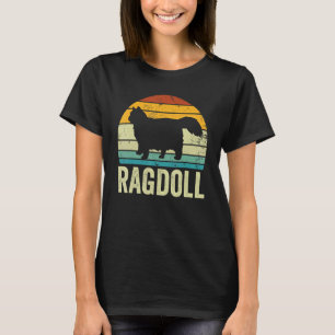 Cat Cat Mum Kitten Daddy Fur Parent Retro Ragdoll T-Shirt