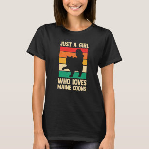 Cat Cat Mummy Just A Girl Who Loves Maine Coons T-Shirt
