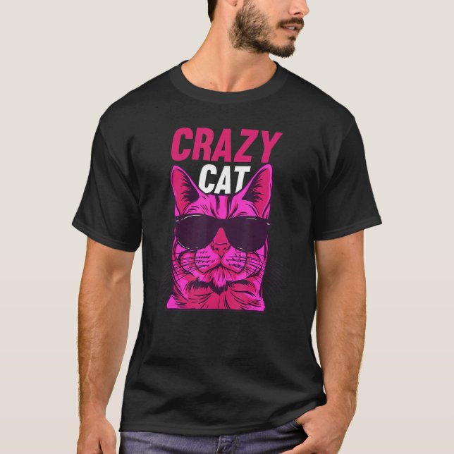 Cat  Cat Owner  Cat Meme I Crazy Cat T-Shirt (Front)