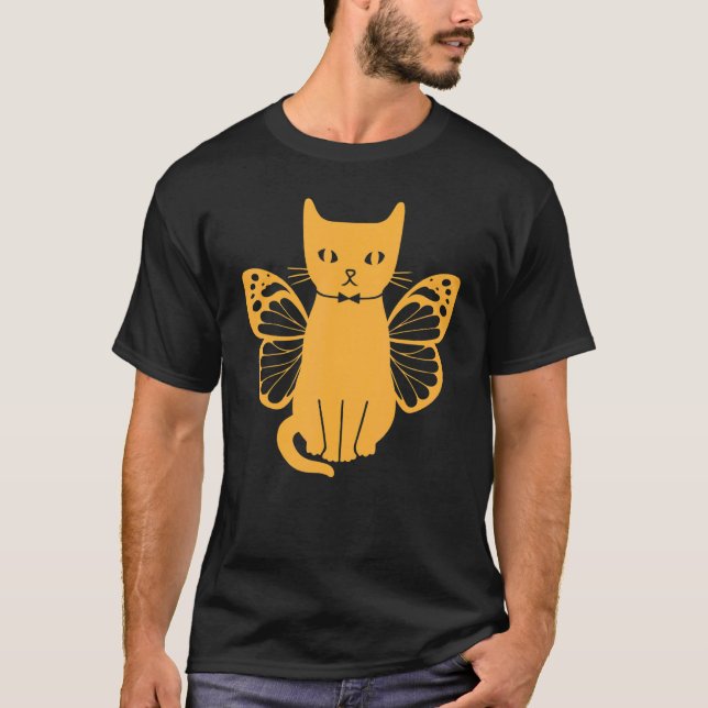 Cat  Cat Owner I Cats With Butterflies T-Shirt (Front)