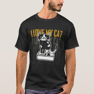 Cat Cat Poop Litter Box Cleaning Up After Pets 1 T-Shirt