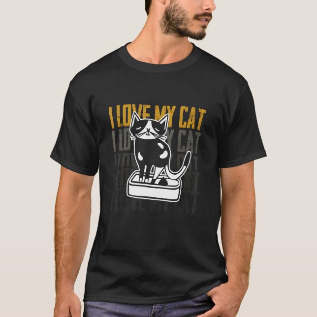 Cat  Cat Poop Litter Box Cleaning Up After Pets 1 T-Shirt (Front)