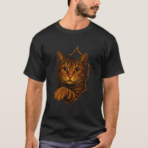 Cat, Cat Tshirt, Cat Torn Cloth, Kitten,Kitty T-Shirt
