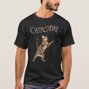 Cat catrobat acrobat agile bengal somersault leap T-Shirt