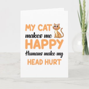 Cat Cats Cat Lover Pet Kitten Animal Funny Gift Card