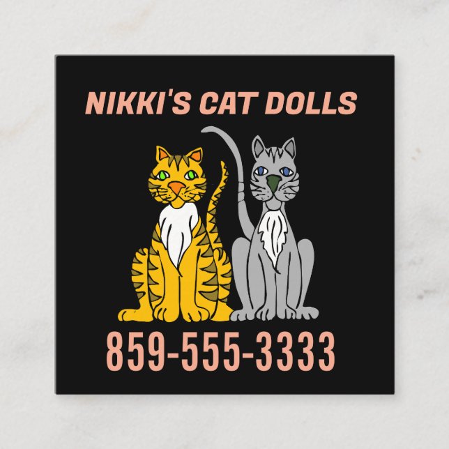 CAT CATS SQUARE BUSINESS CARDS (Front)