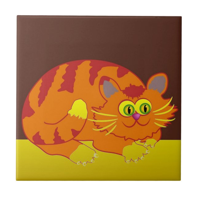 Cat Ceramic Tile (Front)